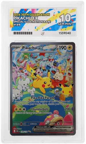 Pikachu ex - 30th Celebration - 149/128 - Special Illustration Rare Ace 10