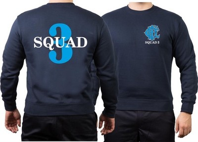 CHICAGO FIRE Dept. Squad 3, blue, old emblem, navy Sweat