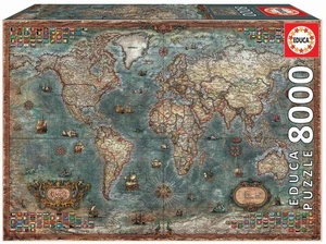 NEW EDUCA Jigsaw Puzzle 8000 Pieces 14+ Ages Historical World Map