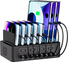150W/35A Charging Station for Multiple Devices, 16 Port USB C Fast Charging Stat