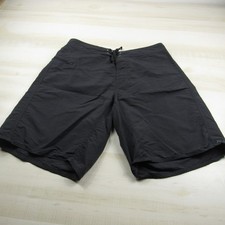 Patagonia Boardshorts Mens 34 Black Beach Swim Trunks Button Fly Nylon Outdoor