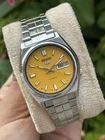 Vintage Seiko 5 Automatic 7009 Yellow Dial 17 Jewel Refurbished WristWatch Japan