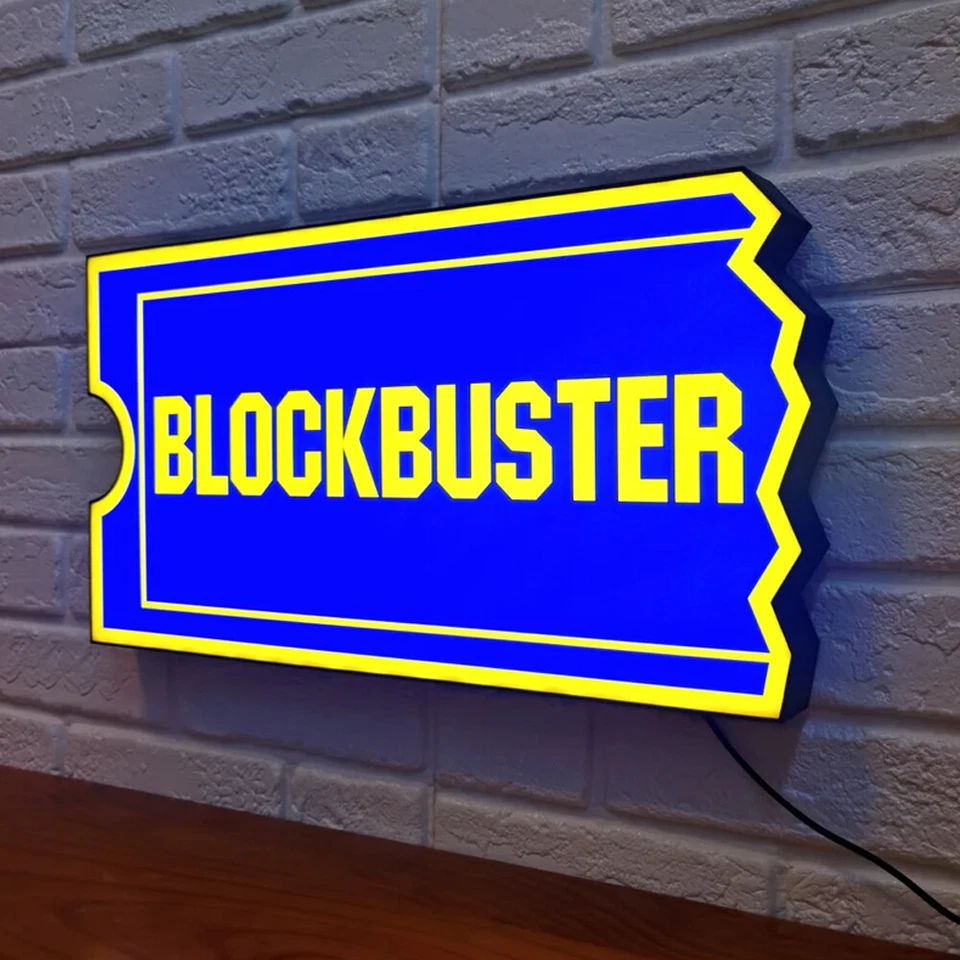 LED Lightbox Sign Movie Blockbuster Logo 3D Print Light Box Boys Gift Room Sign - Image 3 of 4