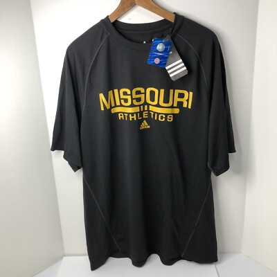 Adidas Climalite 100% Polyester Mens T-shirt Missouri Athletics New  w/Tags