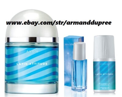 LATIN ATTITUDE PERFUME DE AVON DE MEXICO SET 3 PIEZAS PERFUME-ROLLETTE Y  ROLL ON | eBay