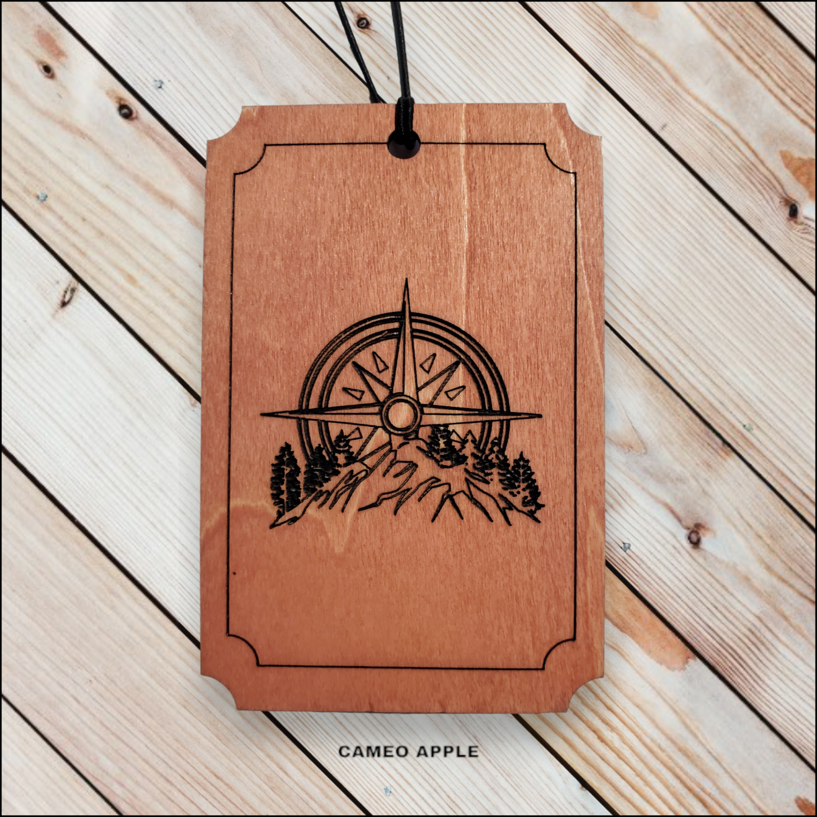 Mountain Compass Car Air Freshener Holder for Adventure Lovers