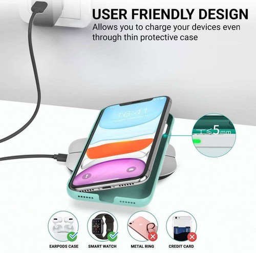 Fast Wireless Charger Charging Pad For iPhone 15 14 13 12 11 XS & Samsung - Picture 3 of 14