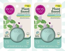 2 eos Plant-Based Vegan Lip Salve Sweet Mint Made for Sensitive Skin 0.42 OZ