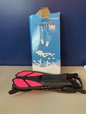 Felnats Diving Fins Size S/M 4.5 to 8.5 Pink Open Heel Adjustable