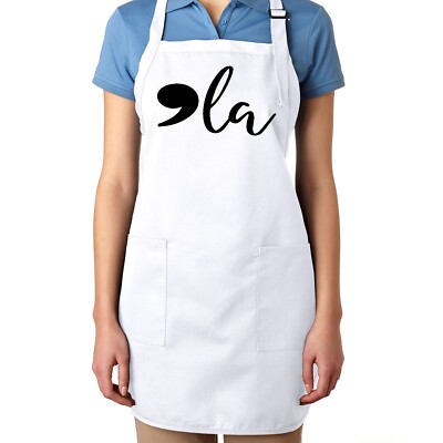 Comma La Funny Kitchen Apron Gift Full Length Apron Cooking Grilling BBQ Apron