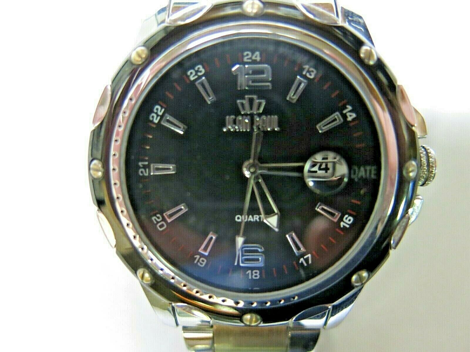 Watch Jean Paul Gaultier Mens Stainless Steel Black Face Japan 