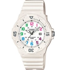 Casio LRW200H-7BV, Women's Analog White Resin Band, 100 Meter, Date, NEW