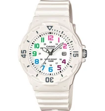 Casio LRW200H-7BV, Women's Analog White Resin Band, 100 Meter, Date, NEW