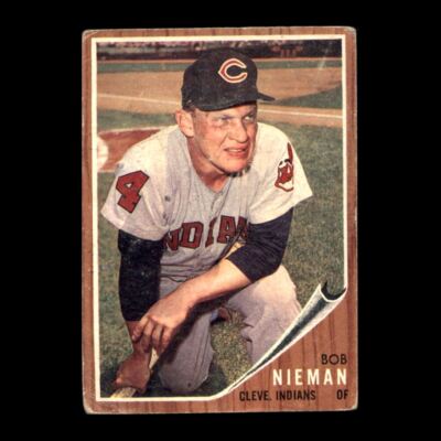Bob Nieman 1962 Topps Cleveland Indians #182 Vintage Set Filler! 2
