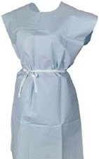 McKesson Blue Exam Gown, 30 X 42 Inch, Without Cuff - 50 Per Case