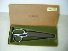 Vintage Gingher G-8 Knife Edge Chrome Dressmaker Scissors Original Box