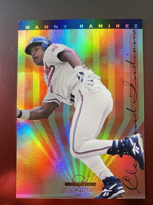 PRISM FOIL  1995 Leaf Limited Gold #23 Manny Ramirez Cleveland Indians Guardians
