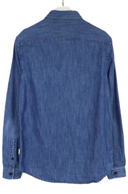 Chemise Homme NN.07 Aimi - Bleu Lin/coton, Taille S, Style Petit Jeans à Poches, Occasion Très Bon état