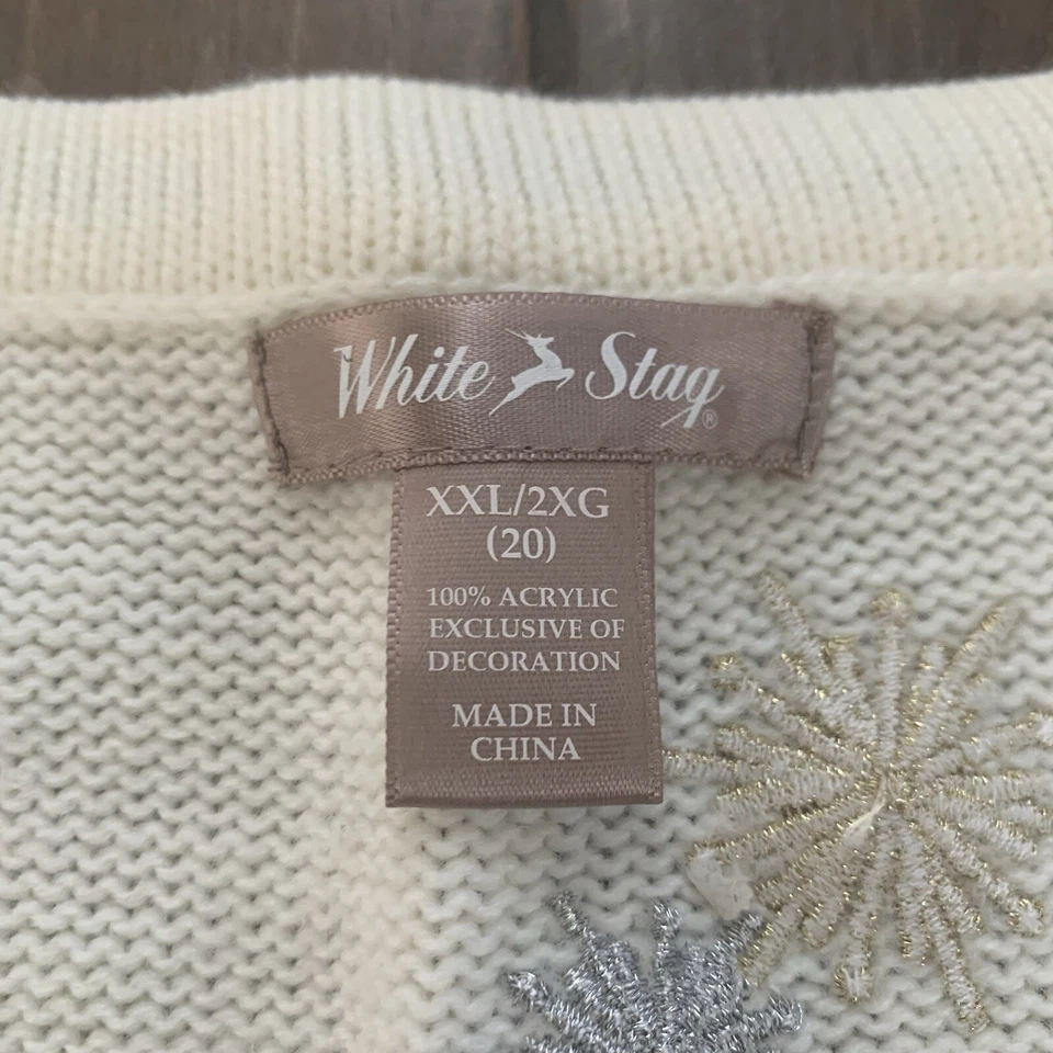 Suéter Chaleco Muñeco de Nieve Oso Polar Vintage Ciervo Blanco Feo Navidad Talla XXL Foto 2 de 4