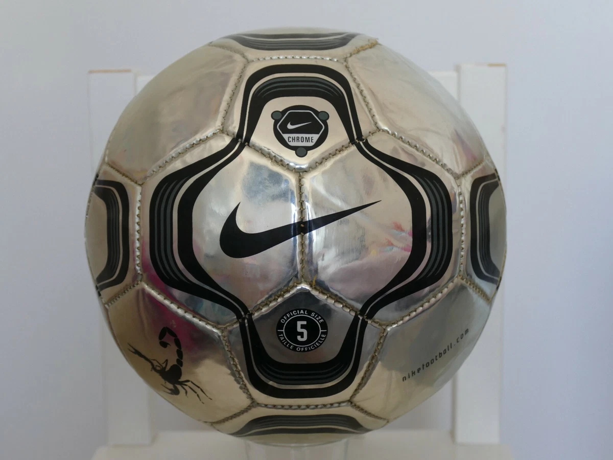 Nike Scorpion Cage Advert Ball Full Size 5 Silver Chrome Football Super Rare