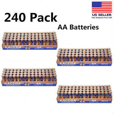 240 AA Batteries Extra Heavy Duty 1.5v. Wholesale Lot New Fresh- Fast Shipping