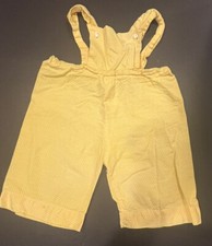 Vintage Yellow White Polka Dot Baby overalls
