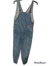 Vtg Levis Bib Overalls Womens Sz 9 Made USA Cross Back Pleats Mom Jean V