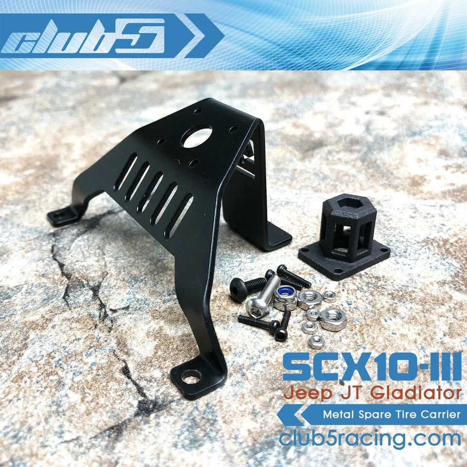 Metal Spare Tire Carrier for Axial SCX10 III JT Gladiator - Image 3 of 4
