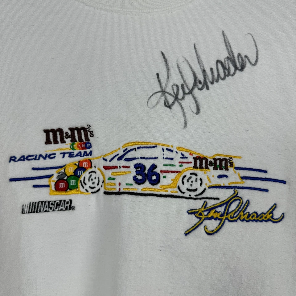 Sudadera vintage bordada Ken Schrader #36 NASCAR M&M Racing Team 3XL Foto 2 de 4