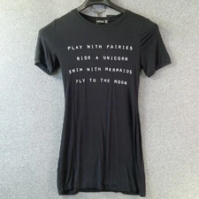 Love Culture Shirt Dress Women S Black Play With Fairies Text Popular Basics