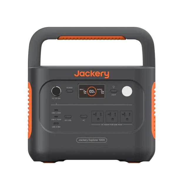 Jackery Explorer 1000 v2 Portable Power Station (2024) 1070Wh Battery 1500W 100W