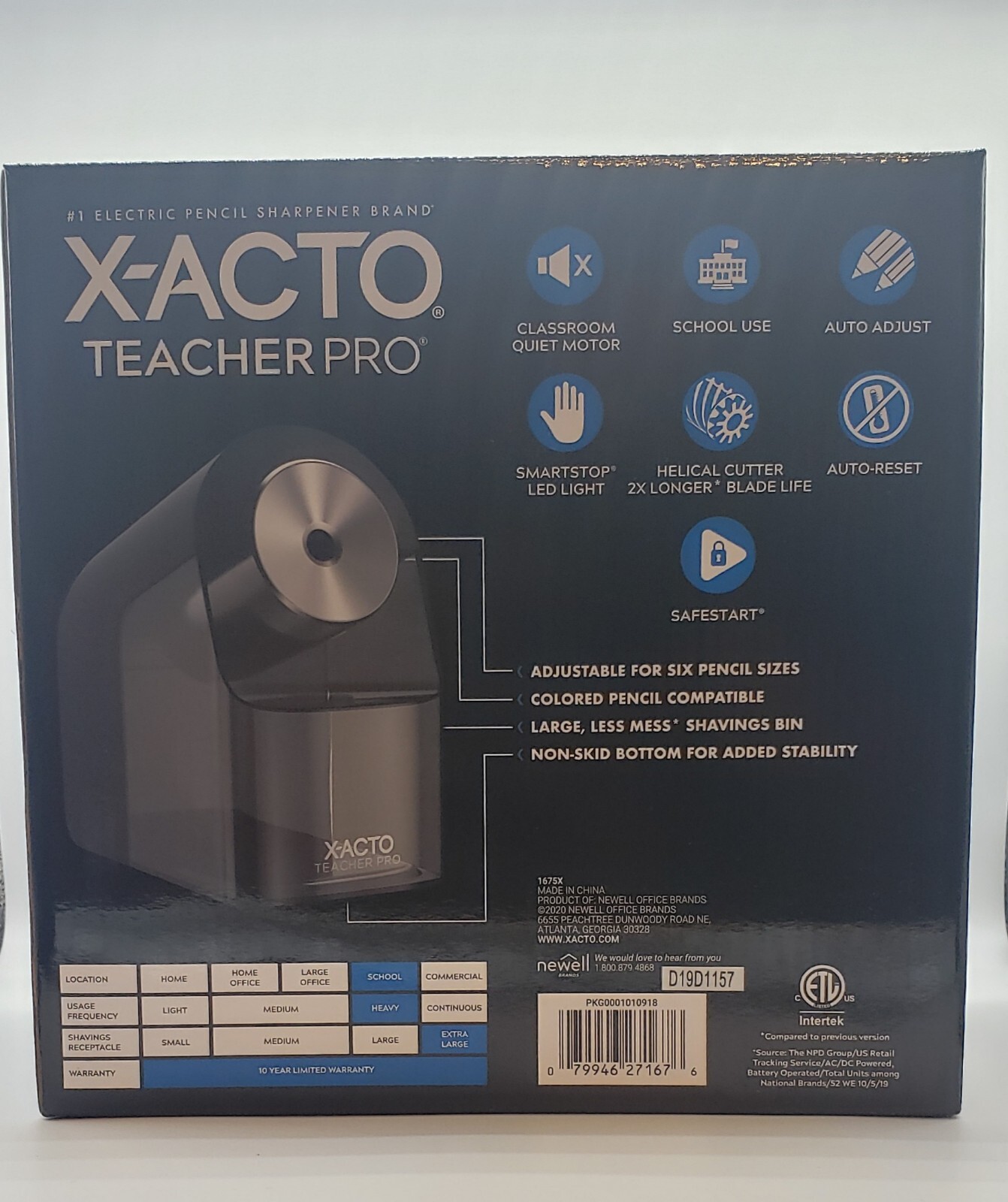 XACTO Pencil Sharpener Teacher Pro Electric Pencil Sharpener w/ Auto