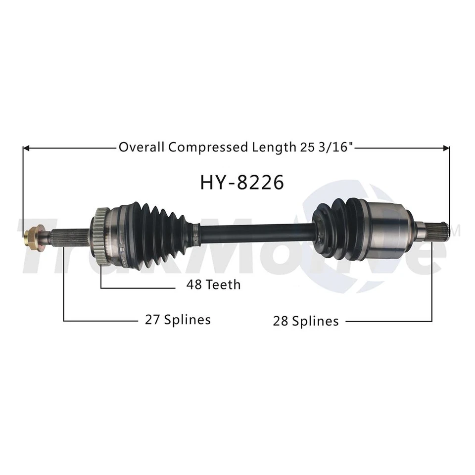 Junta de eje CV delantero Surtrack para Hyundai Sonata 2011-2015 Foto 4 de 4