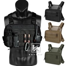 KRYDEX Chest Front Bag Chest Recon Bag Tactical Combat MOLLE Pack Large Capacity