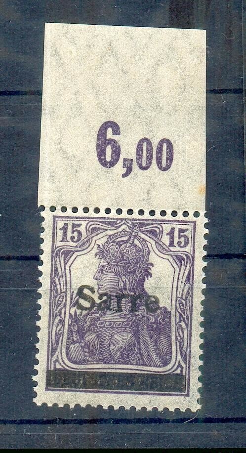 Saar 7CI Upper Margin** MNH Mint Never Hinged BPP (G2767)