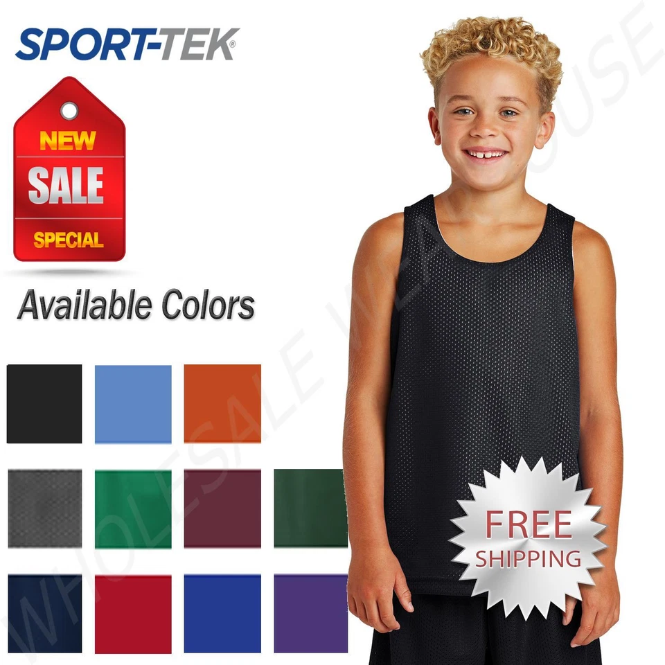 Sport-Tek Youth Basketball PosiCharge Classic Mesh Reversible Tank YST500