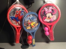 NEW Kids Mini Racket Set - Mickey Mouse Roadster Racers, Minnie Mouse, Spiderman