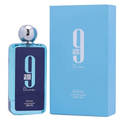 9 am Dive by Afnan 3.4 oz EDP Cologne Perfume Unisex New In Box