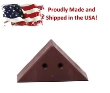 3"Triangle Plastic Furniture Triangle Corner Legs-Sofa Couch Chair Ottoman Brown