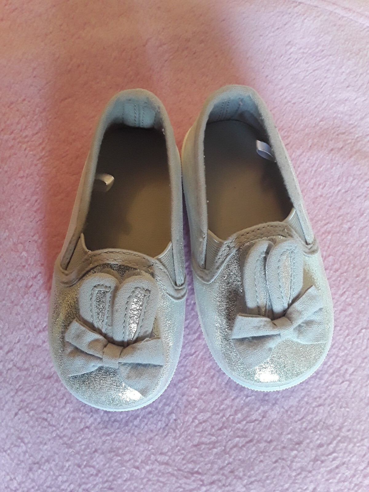 MATALAN,BABY GIRLS SHOES,AGE 12-18MONTHS,SHIMMERY SILVER,NEW W/O TAGS image 3