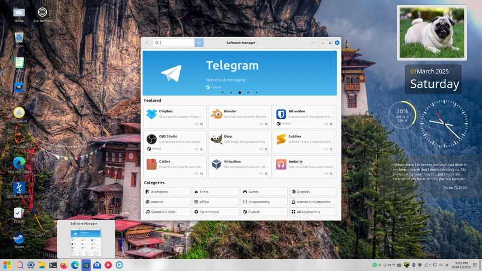 Linux Mint 22.1 Preloaded on 120GB SSD 2.5" - Windows Theme #7 - Image 4 of 4