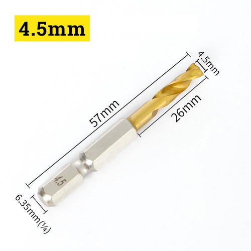 1.5-13mm Handhaben Bohrer Mit 1/4" Sechskantschaft Hss Spiralbohrer Bitaufnahme - Bild 21 von 40