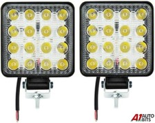 Faro Led Quadrato 48W 4" Spot Beam 2X Lampade Suv 4X4 Multi Volt 12V 24V