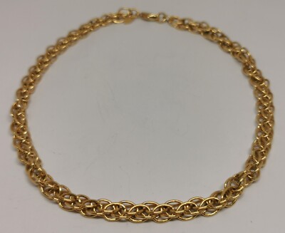 Vintage 90er Jahre Monet vergoldet 41 cm Damen Designer Kette Halskette Choker 28 g