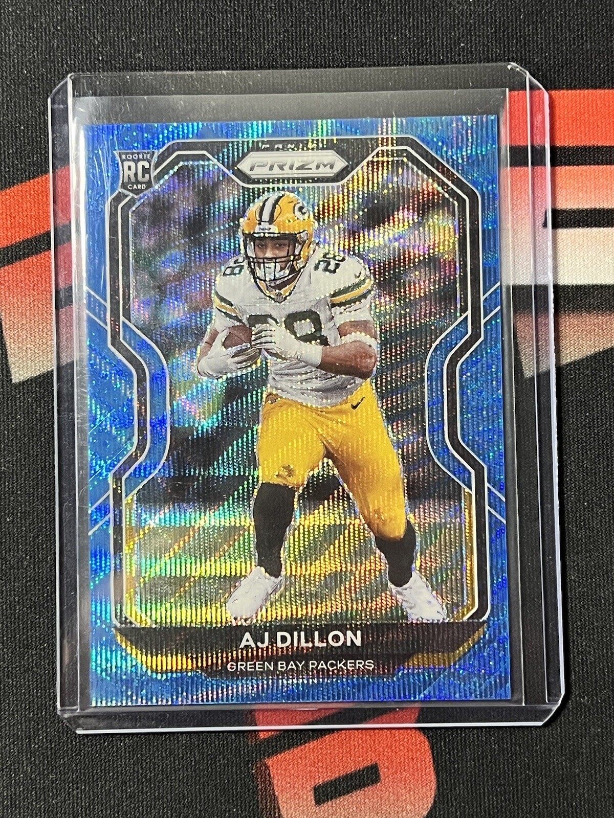 2020 Panini Prizm Rookie Blue Wave Prizm /199 AJ Dillon #364 Rookie RC