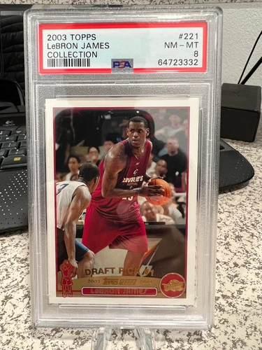 2003-04 Topps Collection #221 LeBron James Cavaliers RC Rookie PSA 8 NM-MT