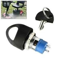Replacement Mobility Scooter Spare Start On/Off Ignition Switch 2 Keys FOR-PRIDE