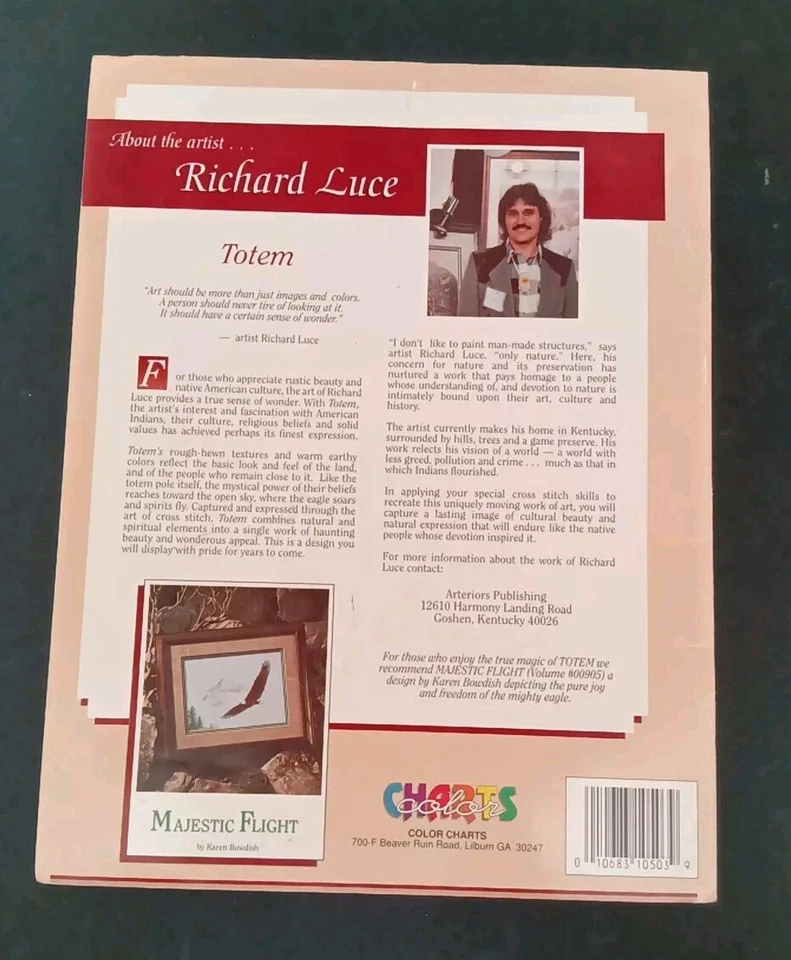 TOTEM -  COLOR CHARTS Counted Cross Stitch - Eagle On Totem Pole - Image 3 of 3