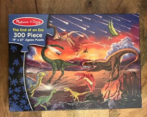 Melissa and Doug The End of an Era Dinosaur Jigsaw Puzzle 300 Piece Puzzle!