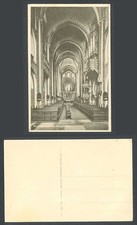 Denmark Old Postcard Roskilde Domkirke, Hovedskibet, Cathedral Church Interior